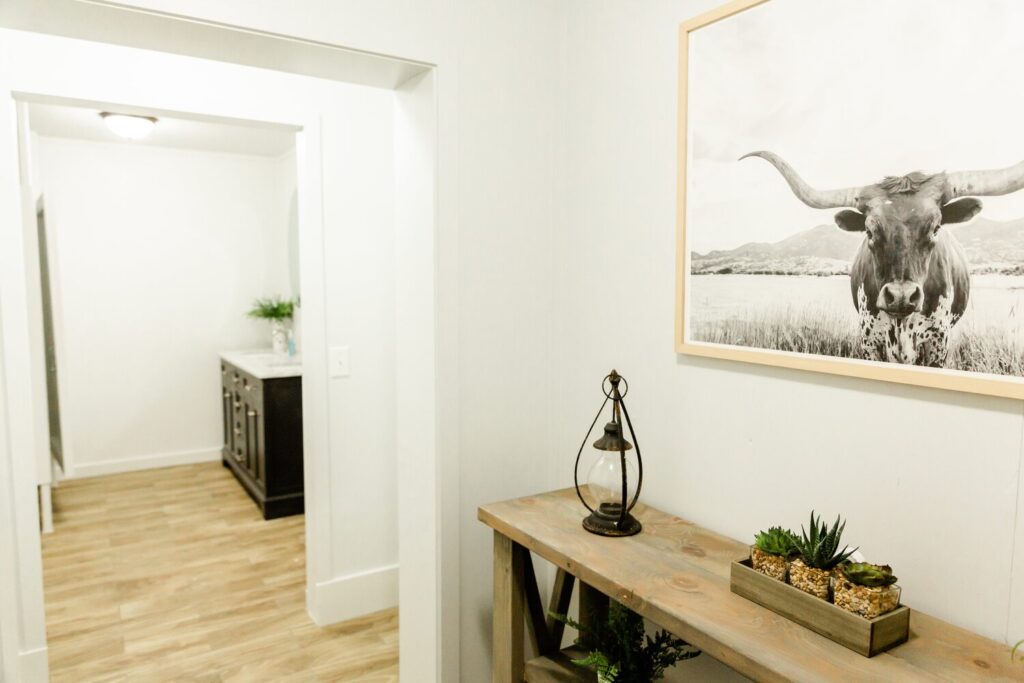 simple western decor in wedding venue