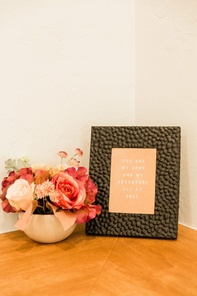 decor at redbud ranch bridal suite